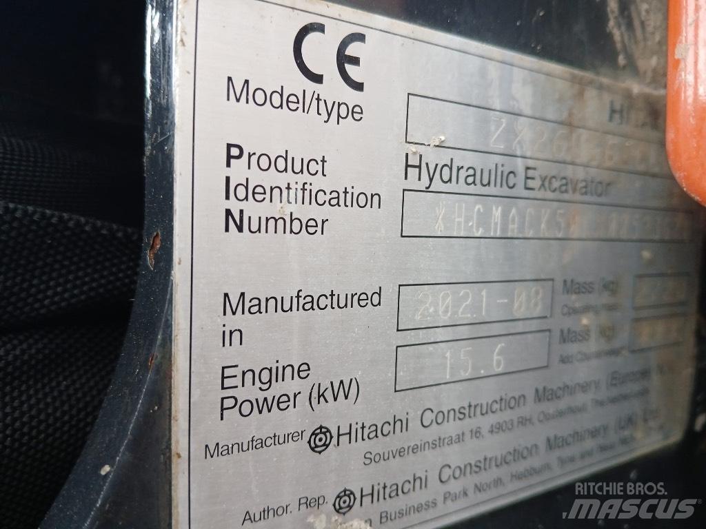 Hitachi ZX 26 U-6 Mini ekskavatoriai < 7 t