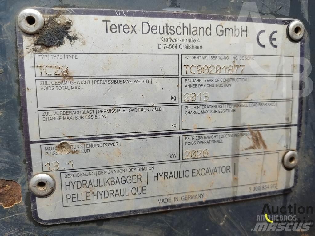 Terex TC 20 Mini ekskavatoriai < 7 t