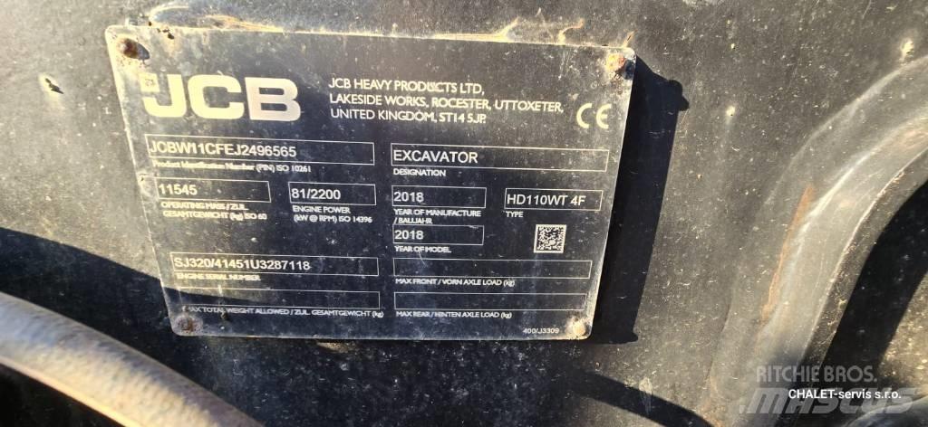JCB 110 W Hydradig Ratiniai ekskavatoriai