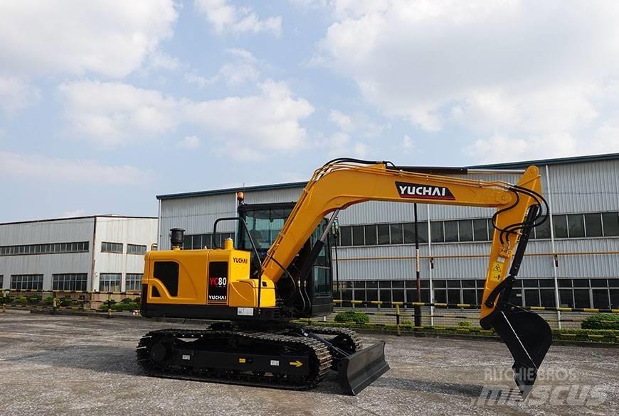 Yuchai YC80 PREMIUM Vikšriniai ekskavatoriai