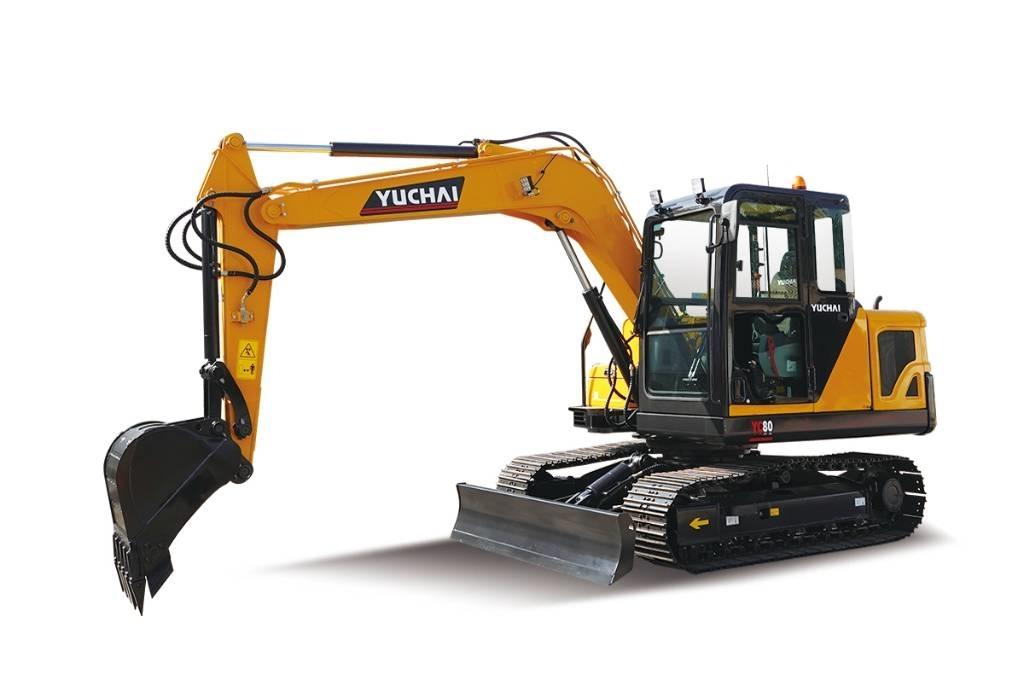 Yuchai YC80 PREMIUM Vikšriniai ekskavatoriai