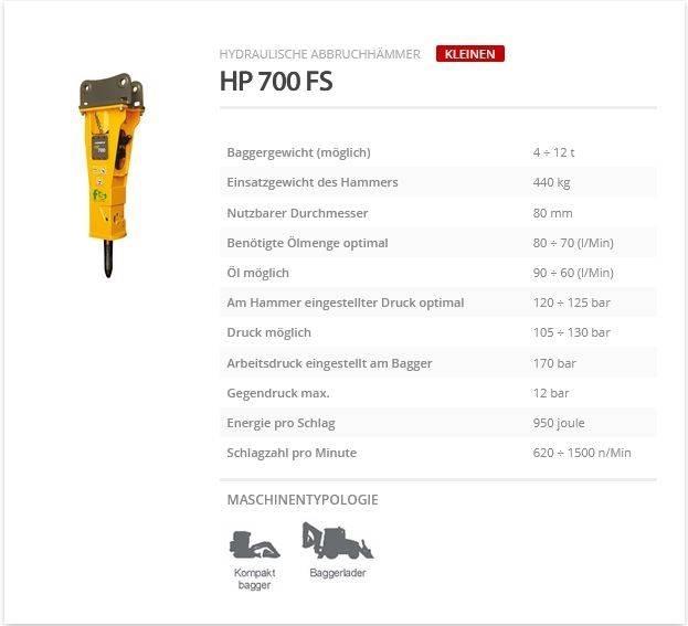 Indeco HP 700 FS Hidrauliniai kūjai / Trupintuvai