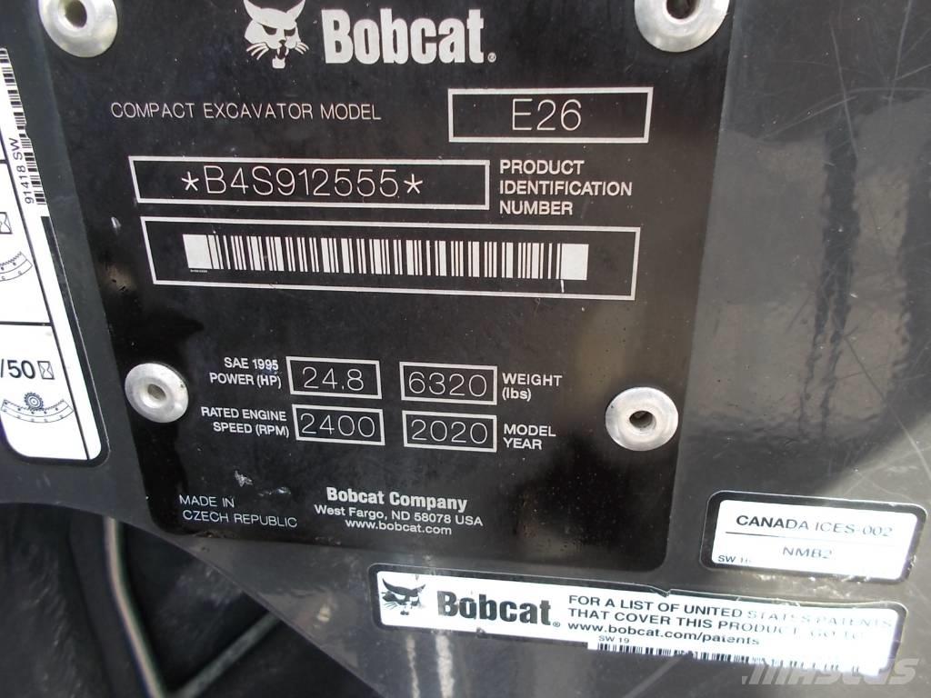 Bobcat E26GM Mini ekskavatoriai < 7 t