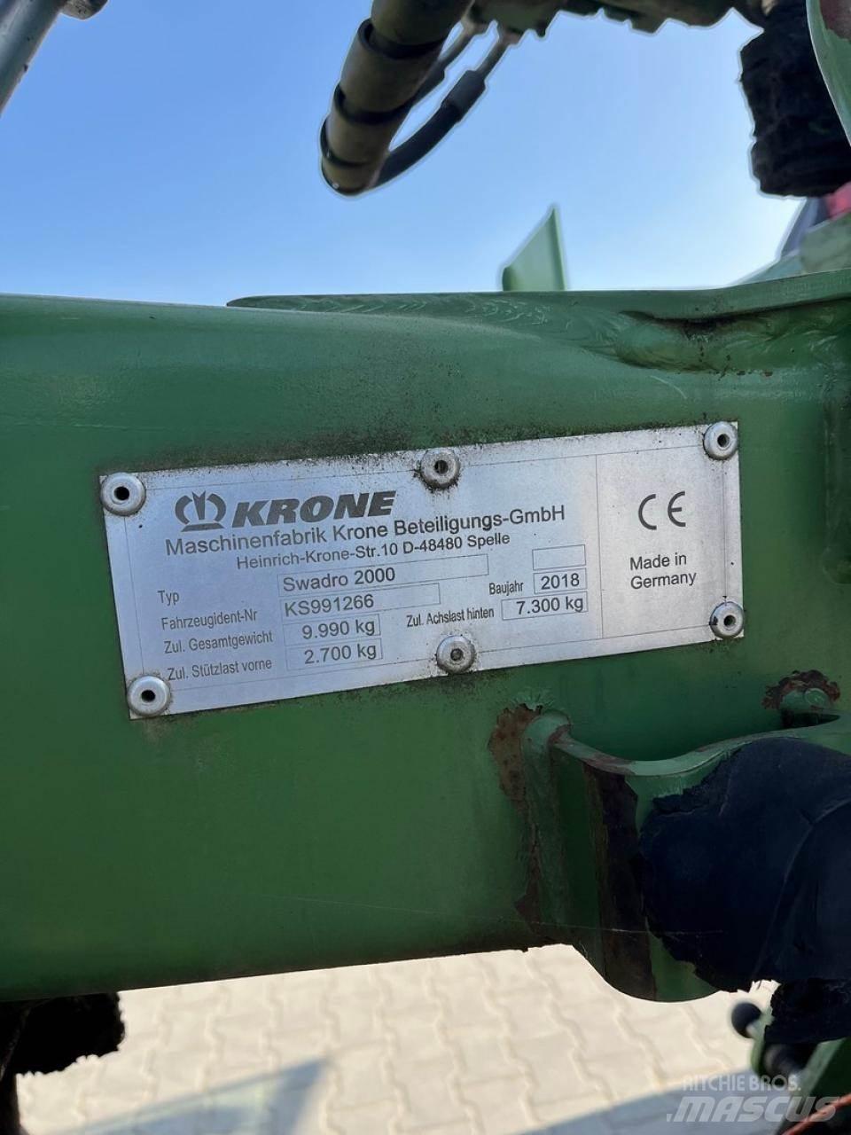 Krone Swadro 2000 Pradalges formuojantys padargai