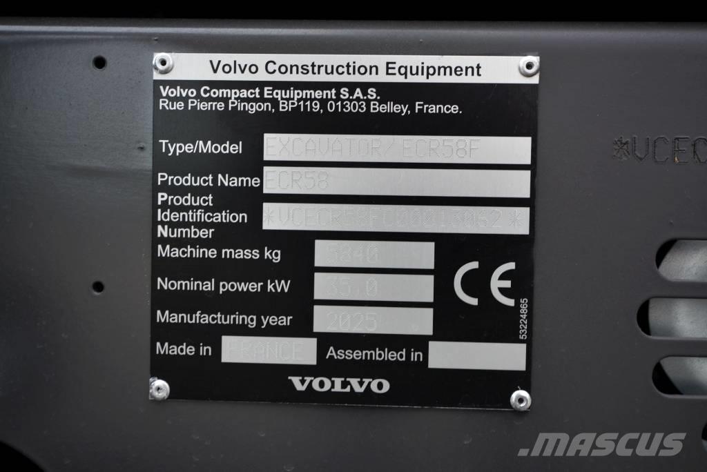 Volvo ECR 58 F Mini ekskavatoriai < 7 t