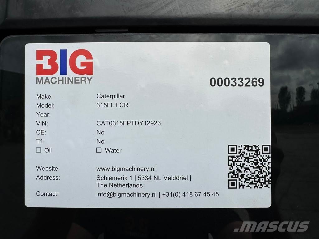 CAT 315F LCR Vikšriniai ekskavatoriai