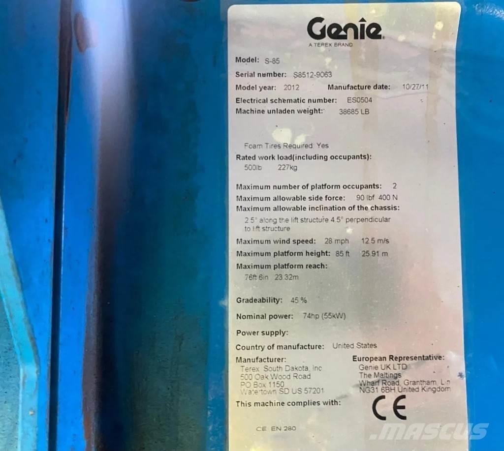 Genie S-85 Teleskopiniai keltuvai