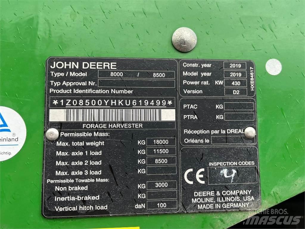 John Deere 8500 Pašarų kombainai