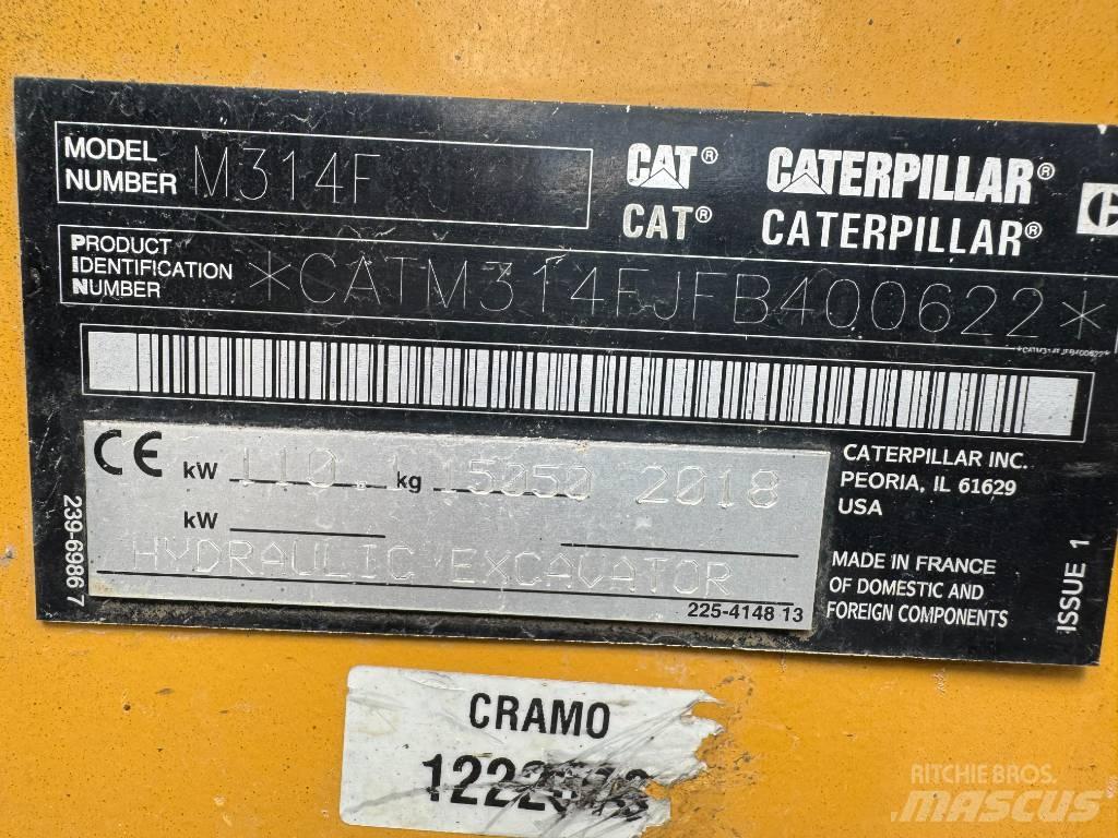 CAT M314F Ratiniai ekskavatoriai