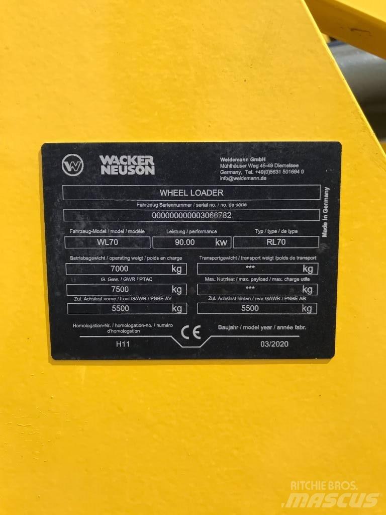 Wacker Neuson WL70 Naudoti ratiniai krautuvai