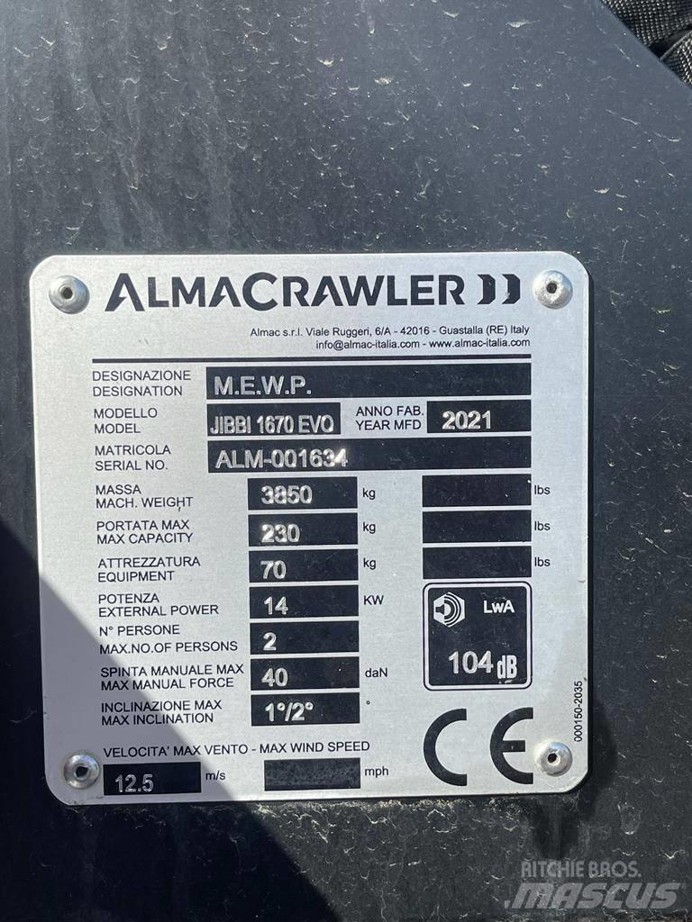 Almac Jibbi 1670 evo Kiti keltuvai ir platformos