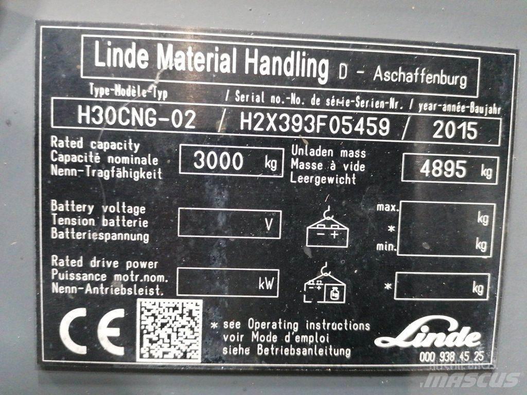 Linde H30T-02 LPG (dujiniai) krautuvai