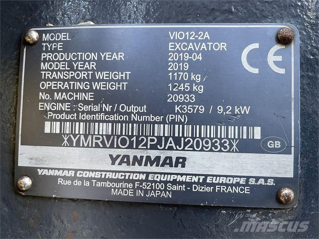 Yanmar VIO12 Ratiniai ekskavatoriai