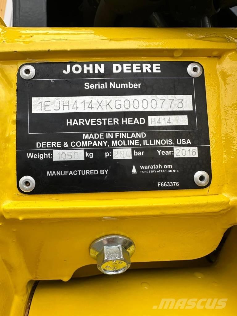 John Deere H 414 Medžių kirtimo mašinų darbinės galvos