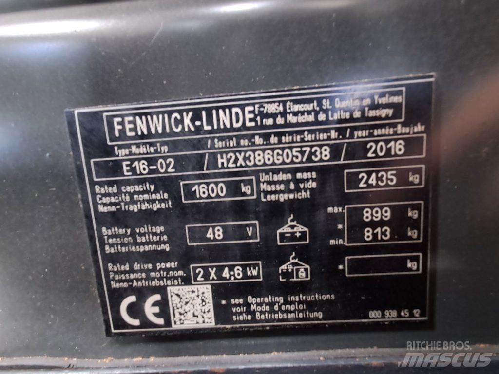 Linde E16-02 Elektriniai šakiniai krautuvai