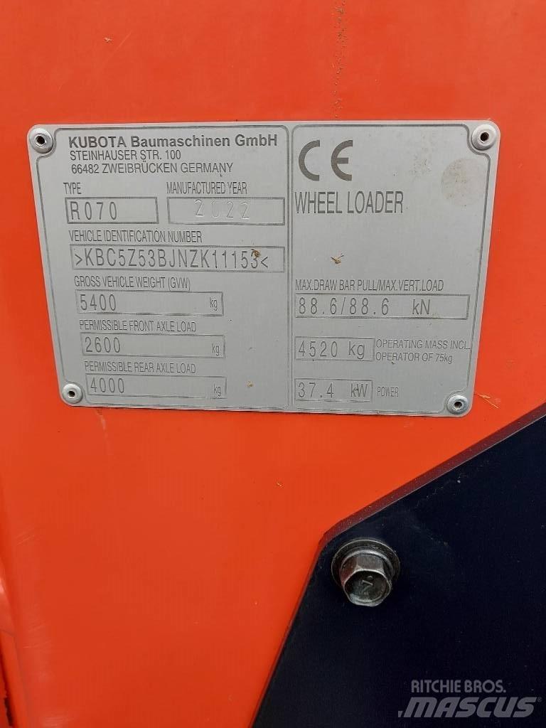 Kubota R 070 Naudoti ratiniai krautuvai
