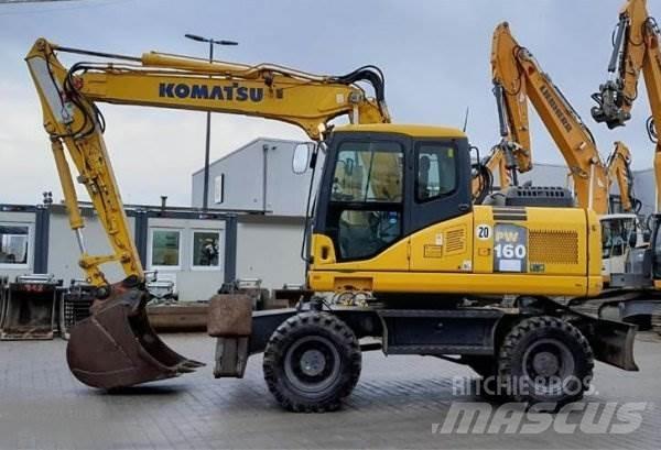 Komatsu PW 160-7E0 Ratiniai ekskavatoriai