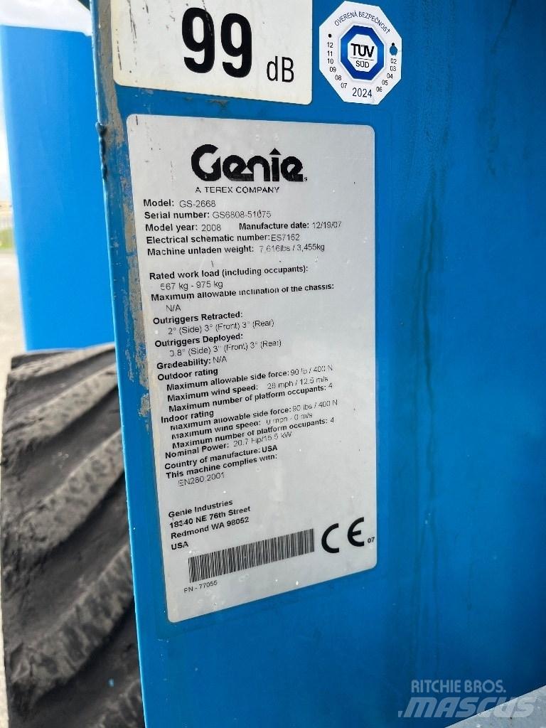 Genie GS 2668 RT Žirkliniai keltuvai