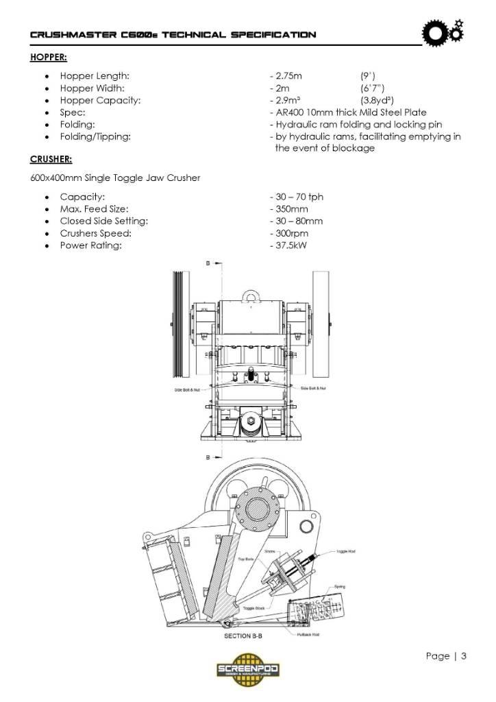 Screenpod C600 Mobilūs smulkintuvai