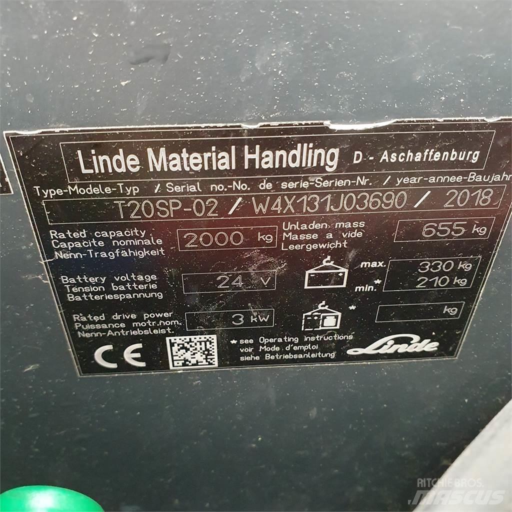 Linde T20SP-lang Mažų aukščių keltuvai