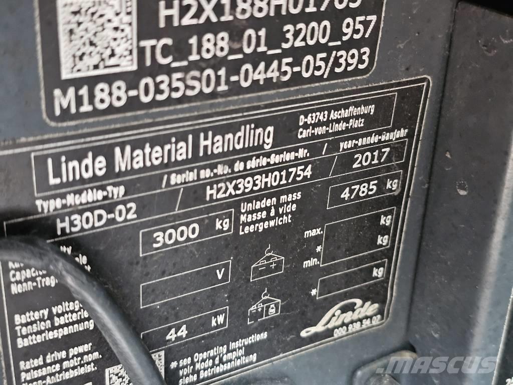 Linde H30D-02 Dyzeliniai krautuvai