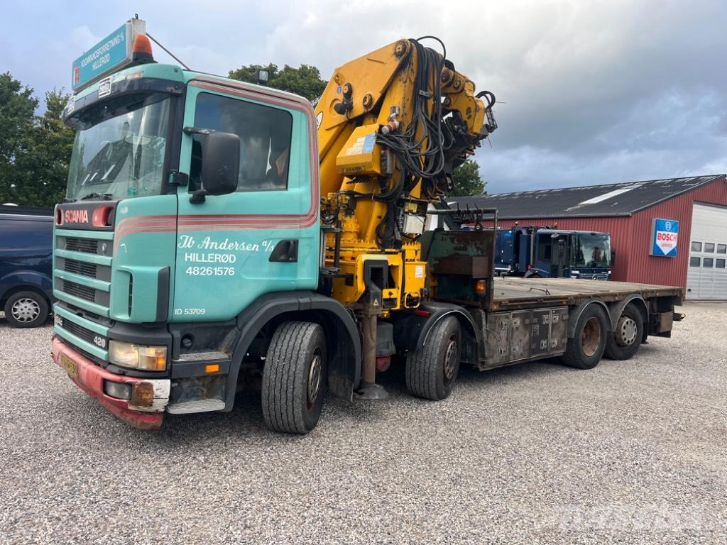 Scania 124 G 420 Automobiliniai kranai