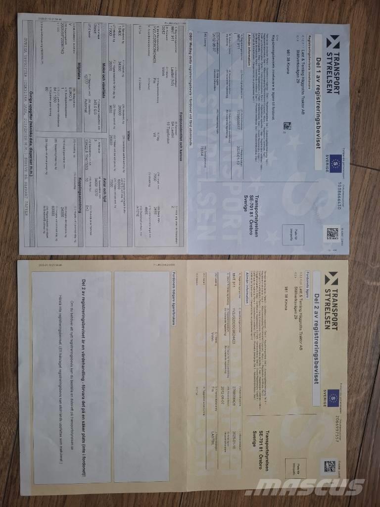 Volvo FM 460 Savivarčių priekabų vilkikai