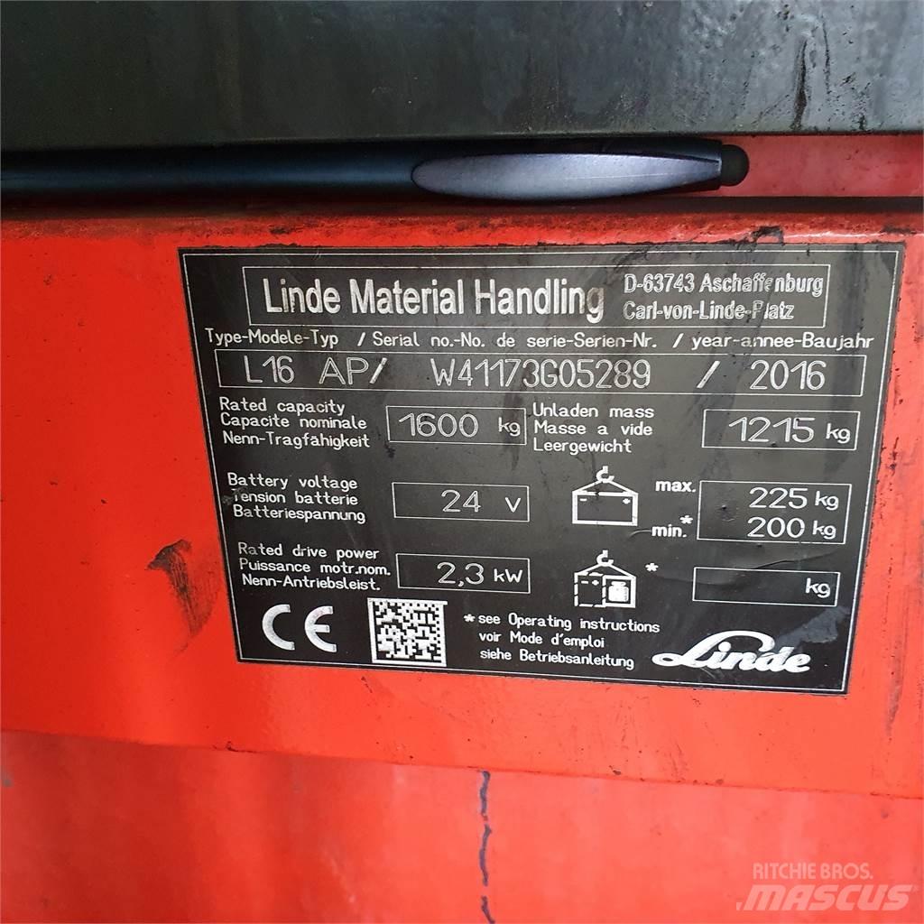 Linde L16AP Rankiniai vėžimėliai