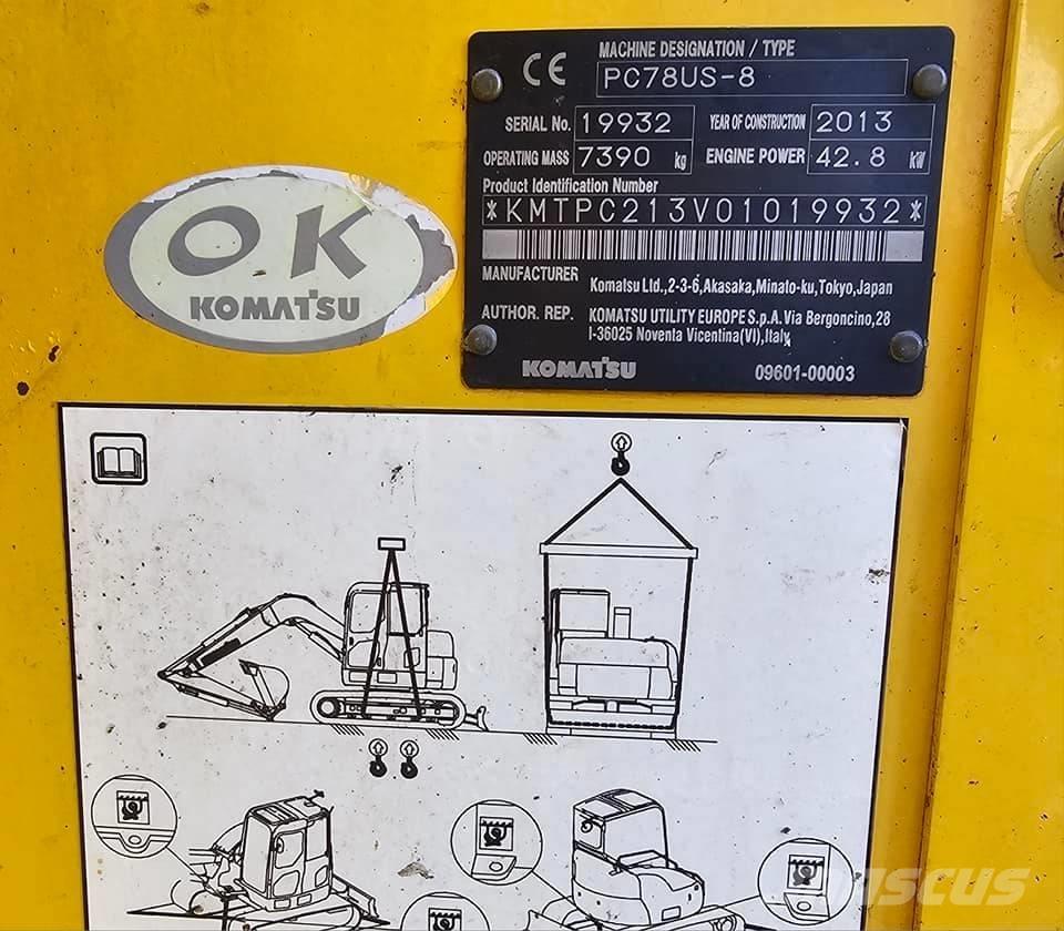 Komatsu PC 78 US-8 Vidutinės galios ekskavatoriai 7-12 t