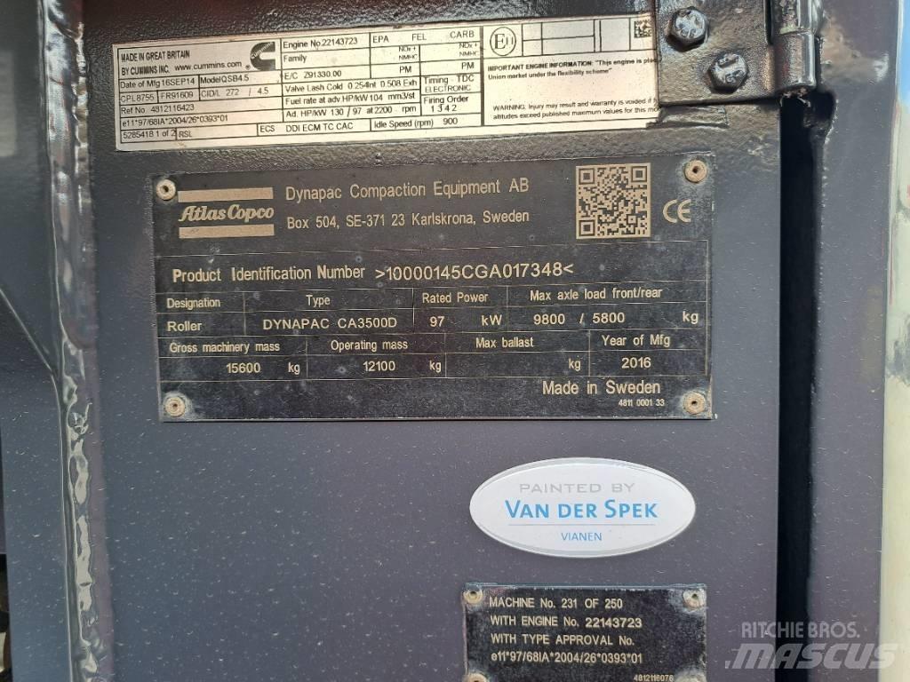 Dynapac CA3500D Vieno būgno volai