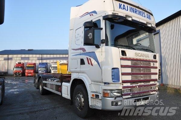 Scania 124 6X2 470 Konteinerių nuožulnaus pakėlimo ant platformos krautuvai