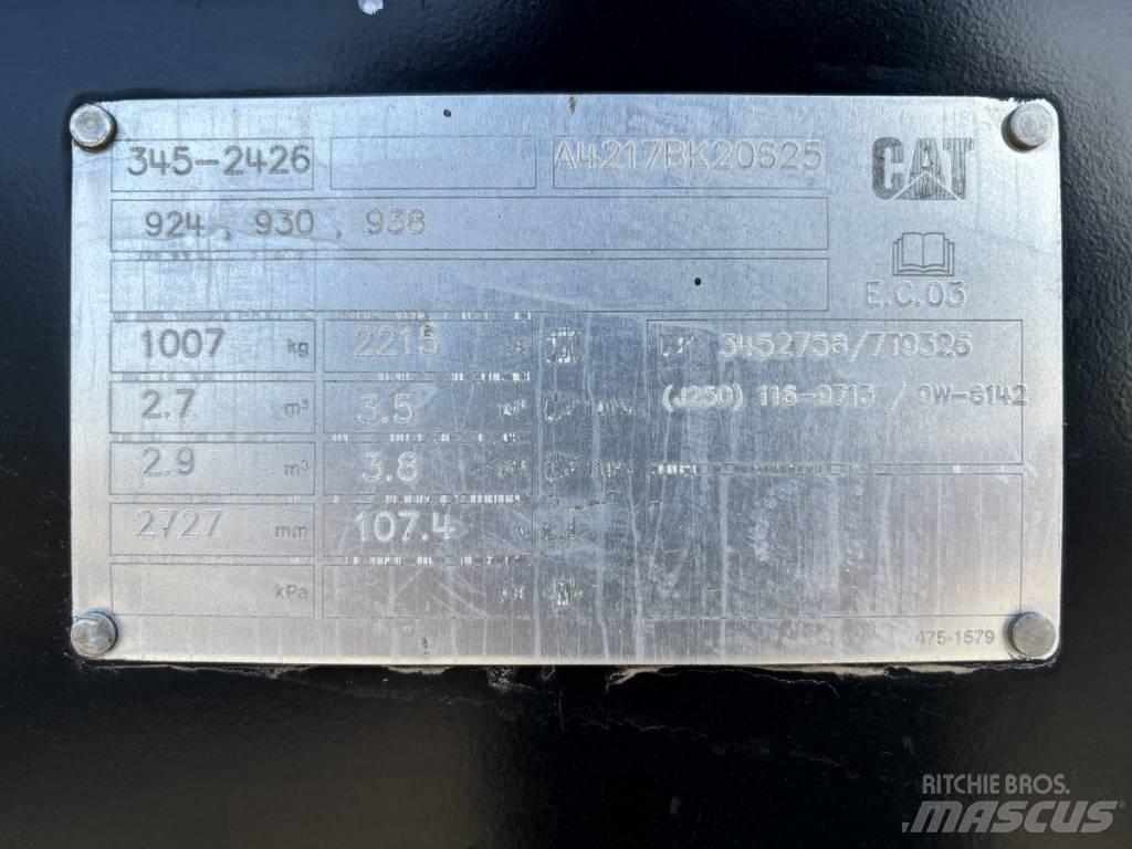 CAT 924 930 938 Kiti naudoti statybos komponentai