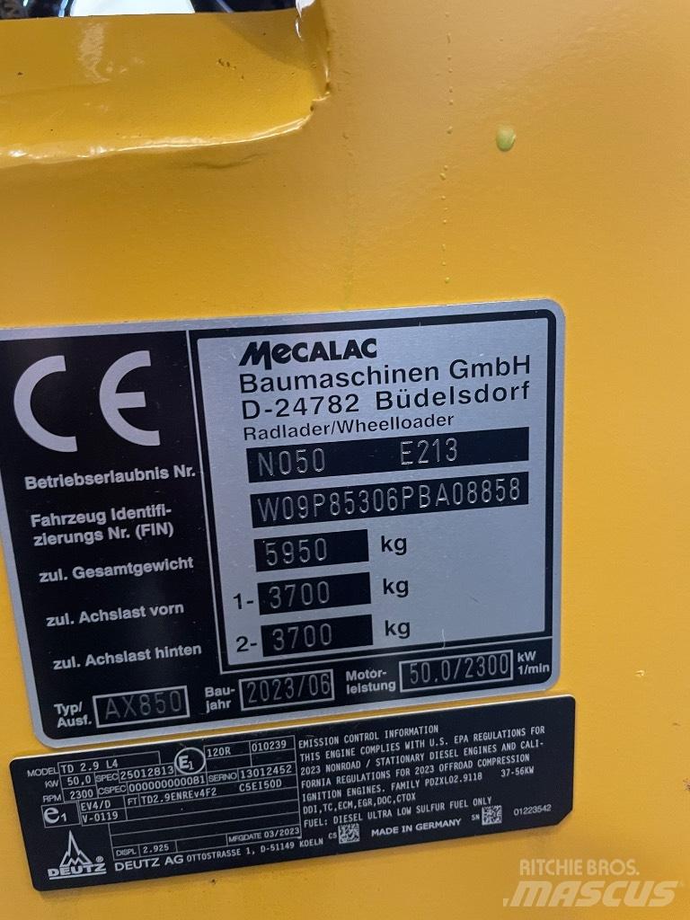 Mecalac AX 850 Naudoti ratiniai krautuvai