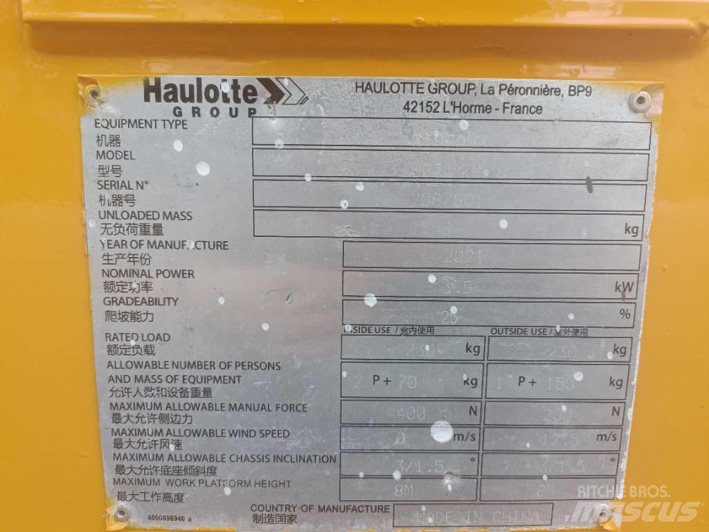 Haulotte OPTIMUM 8 Žirkliniai keltuvai