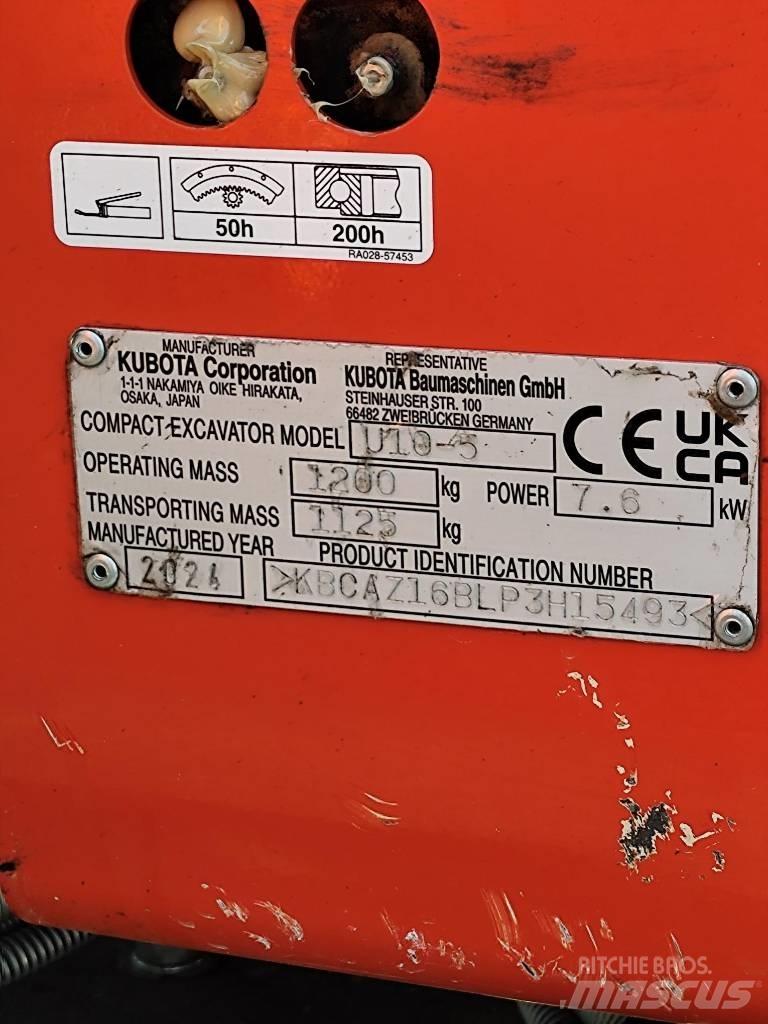 Kubota U 10 Mini ekskavatoriai < 7 t