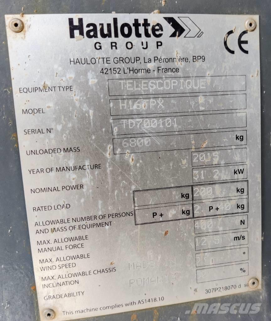 Haulotte H 16 TPX Teleskopiniai keltuvai