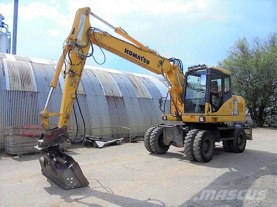 Komatsu PW 140-7 Ratiniai ekskavatoriai