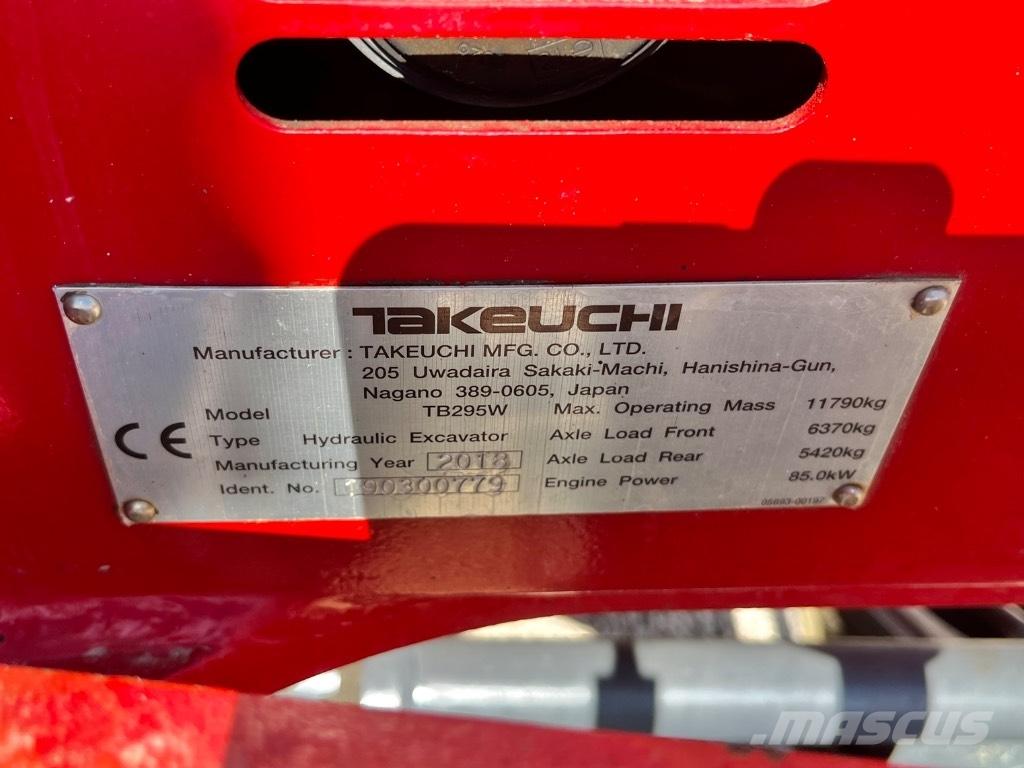Takeuchi TB 295 W Ratiniai ekskavatoriai