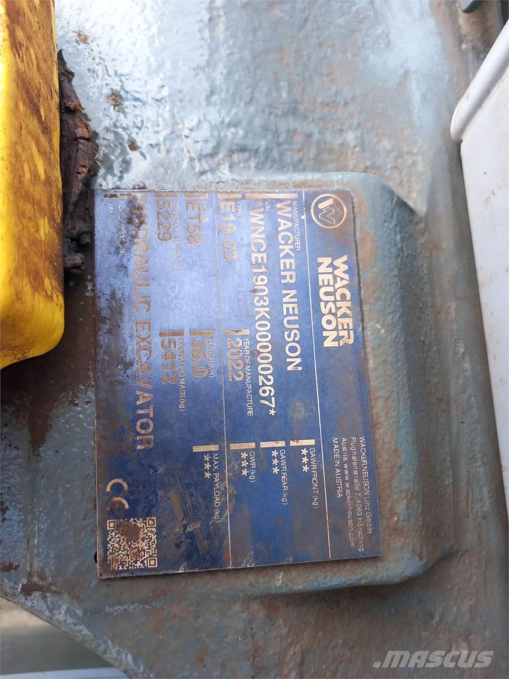 Wacker Neuson ET58 Vikšriniai ekskavatoriai