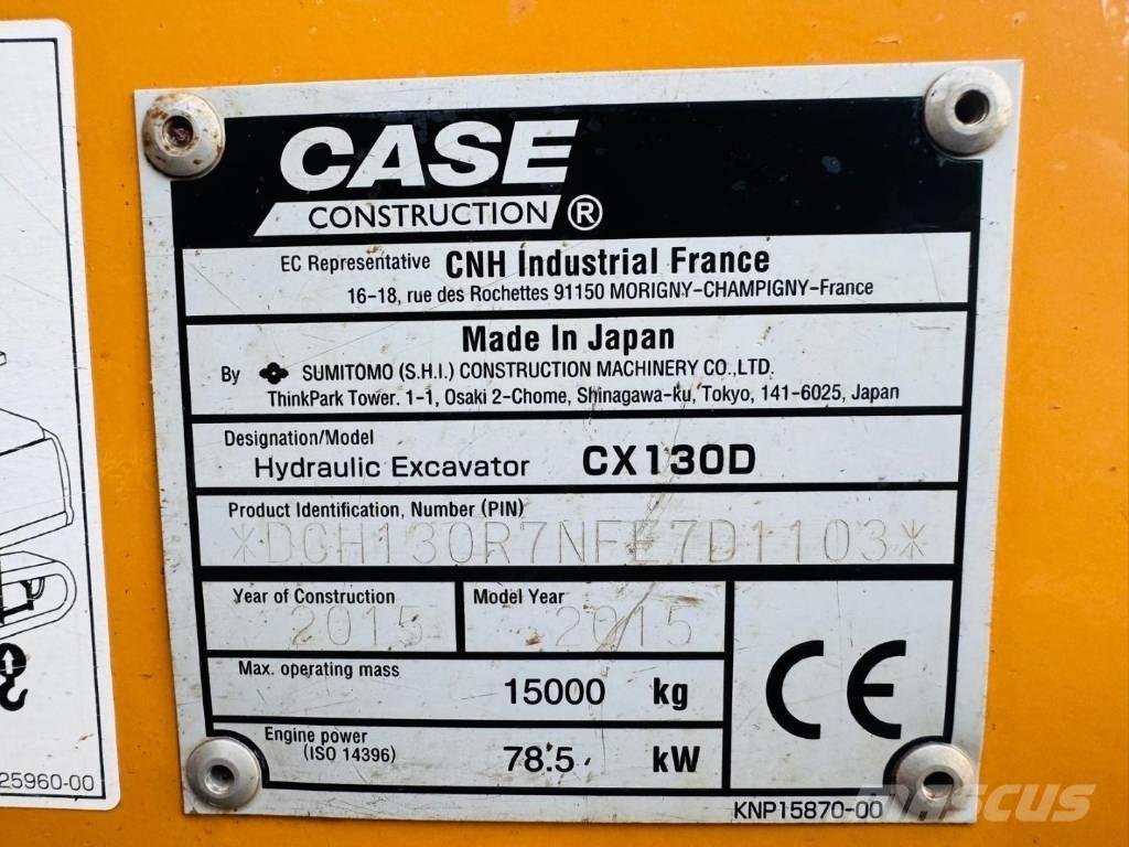 CASE CX 130 D Vikšriniai ekskavatoriai