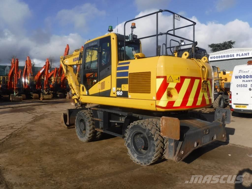 Komatsu PW 160-11 Ratiniai ekskavatoriai