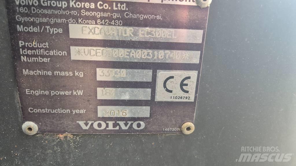 Volvo EC300EL Vikšriniai ekskavatoriai