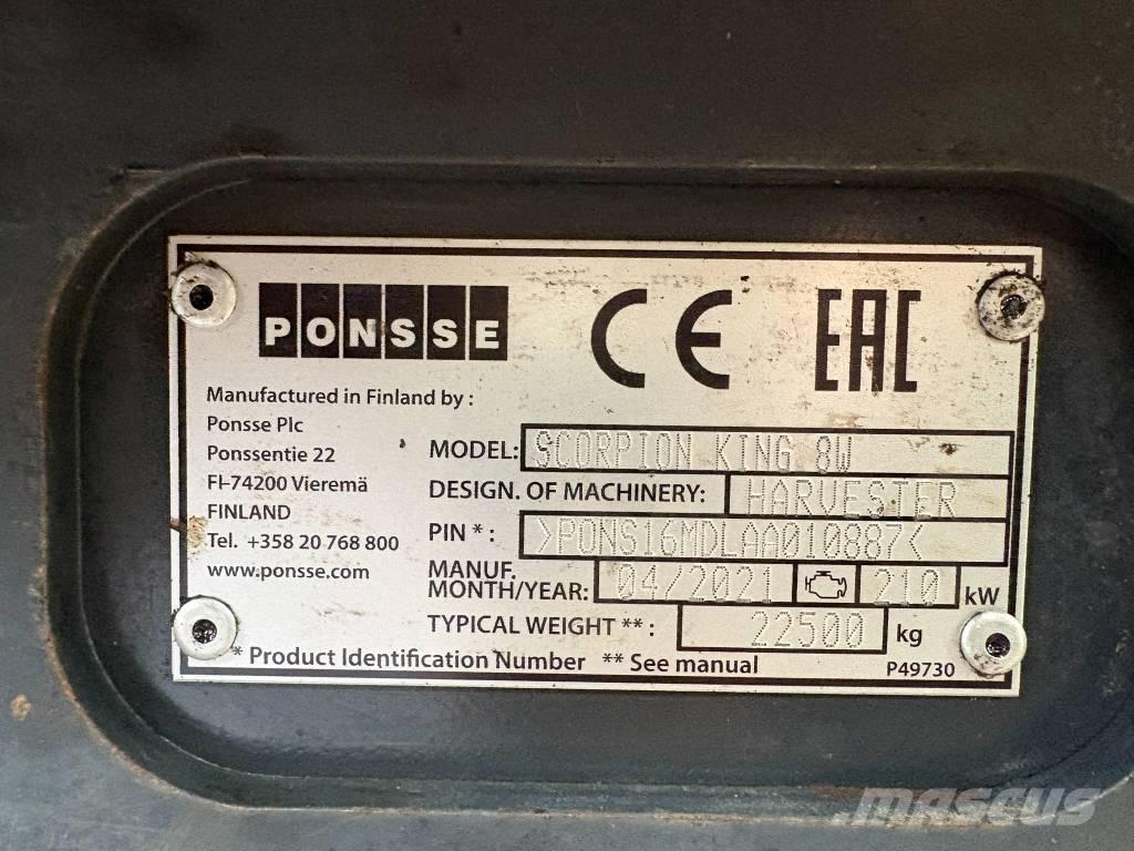 Ponsse Scorpion King Miško technika (Harvesteriai)