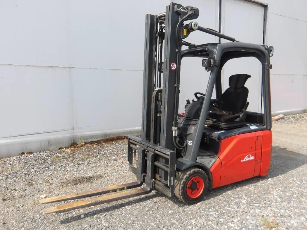 Linde E 16 Elektriniai šakiniai krautuvai