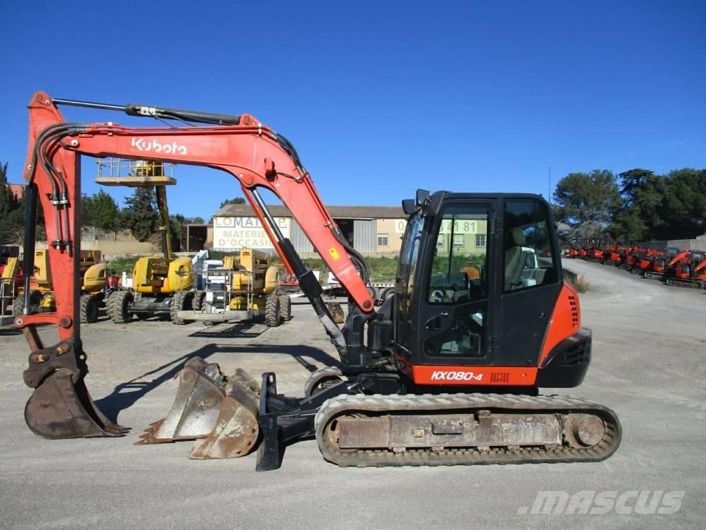 Kubota KX 080-4 Vidutinės galios ekskavatoriai 7-12 t