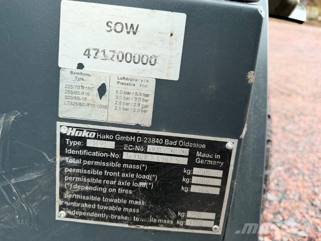 Hako Citymaster 1600 Šlavimo technika