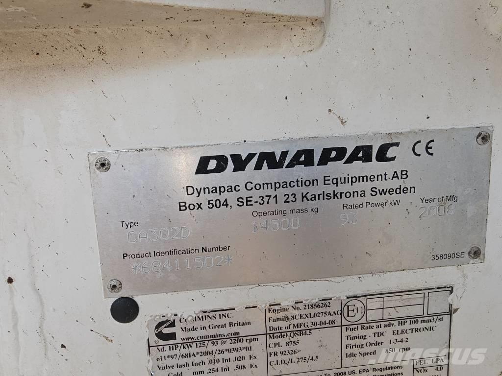 Dynapac CA 302 D Vieno būgno volai