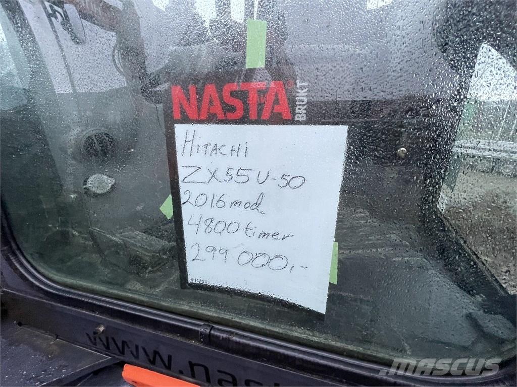 Hitachi ZX55U-5 Mini ekskavatoriai < 7 t