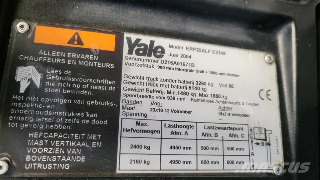 Yale ERP25ALF Elektriniai šakiniai krautuvai