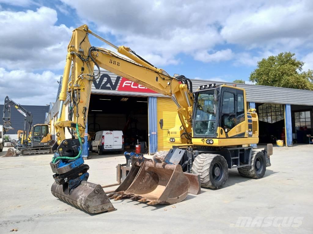 Komatsu PW 148-11 Ratiniai ekskavatoriai